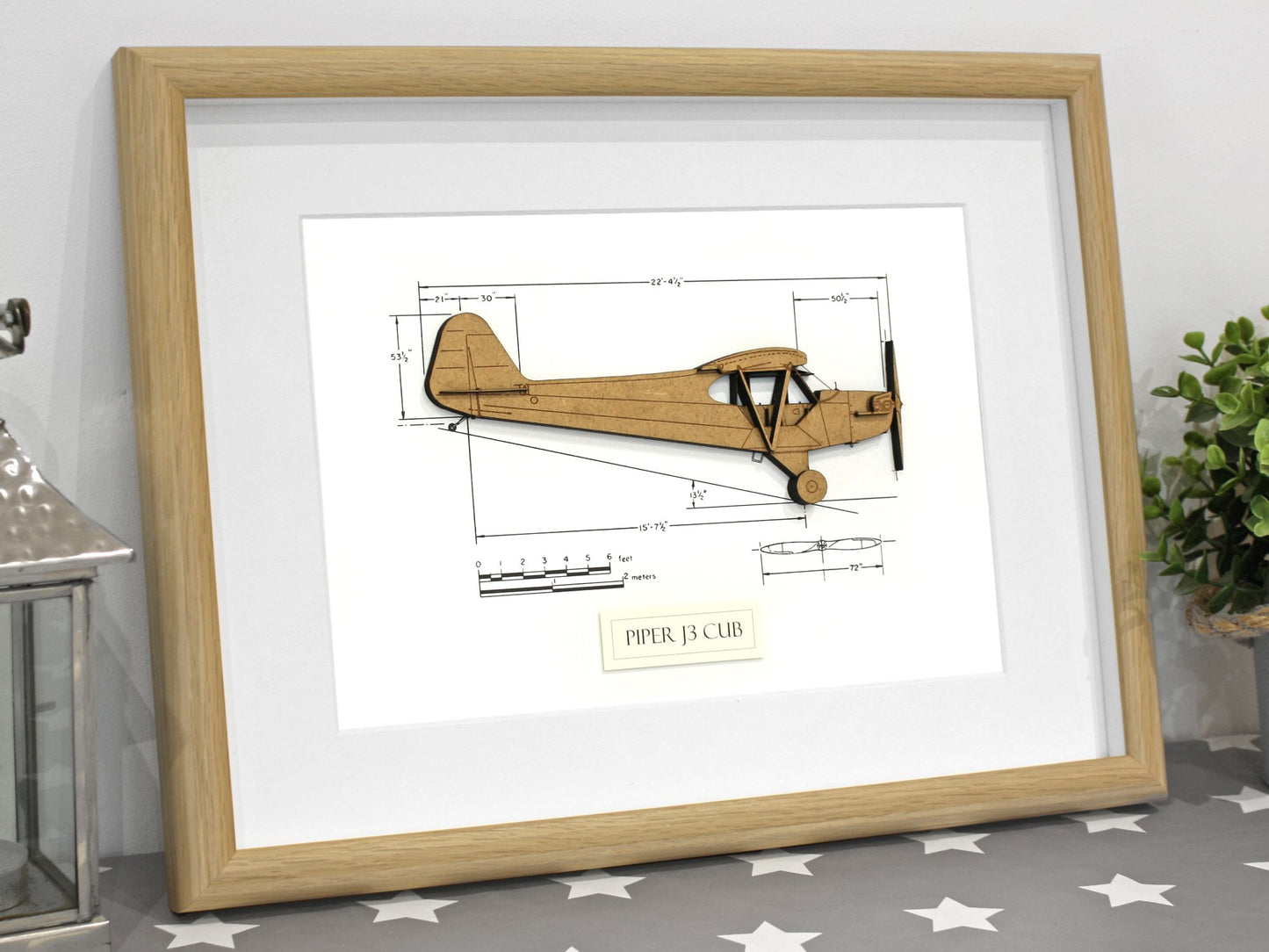 Piper J-3 Cub wall art home decor