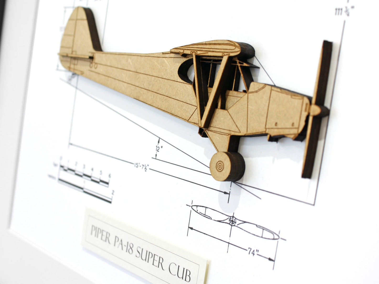 Piper Super Cub blueprint art