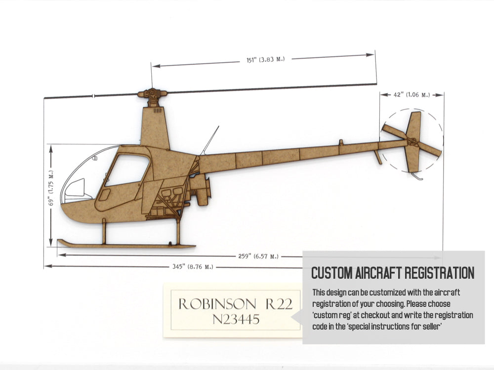 Custom R22 helicopter art