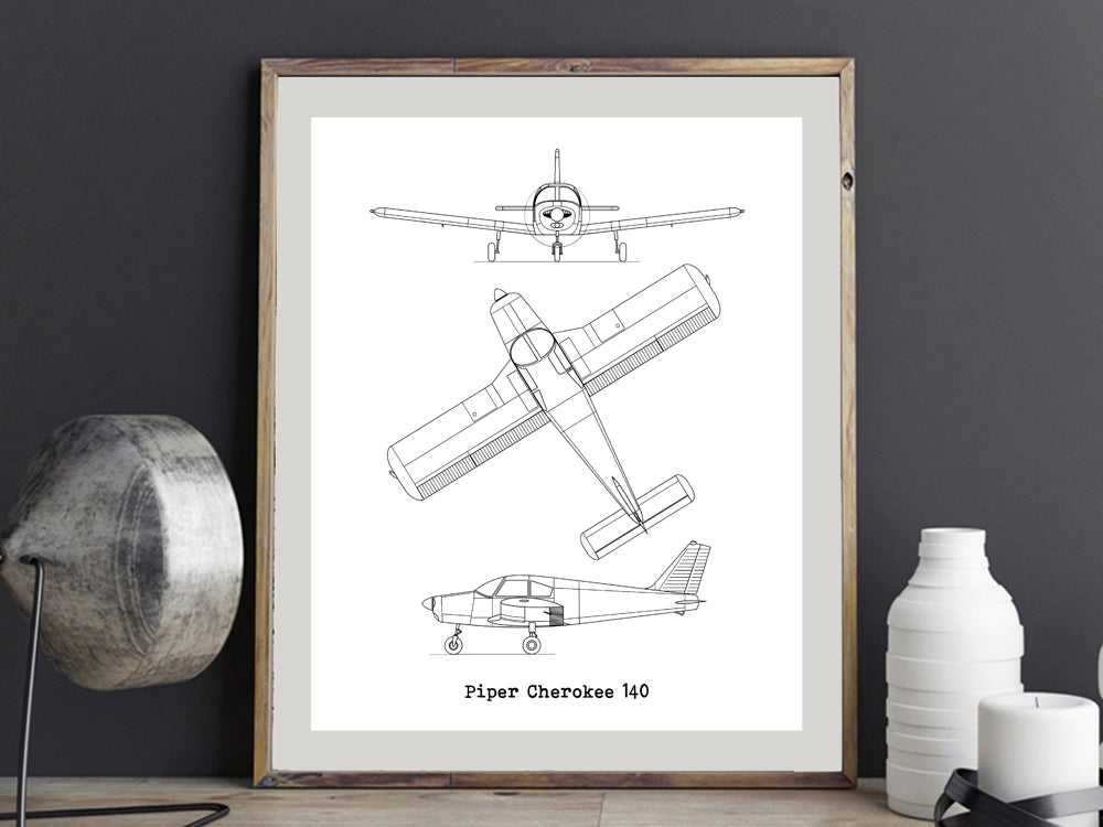 Piper Cherokee 140 print art gift